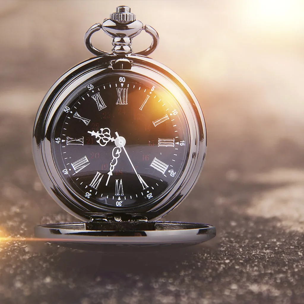 

ас медсесѬ pocketwatch Simple Retro Romantic Double Display Pocket Watch Quartz pocket watch chain relogio feminino #N03